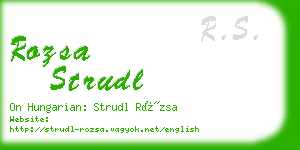 rozsa strudl business card